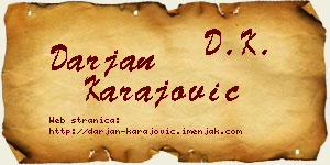 Darjan Karajović vizit kartica